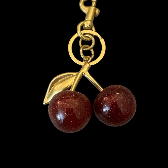 Cherry Bag Charms or Keychains For Sale Different colors with gold or silver - Picture 8 of 12